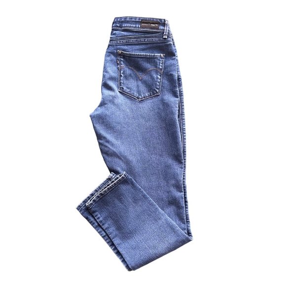 Levis Womens 30 Demi Curve Skinny Blue Denim Jeans Classic Rise Medium Wash - Picture 3 of 15